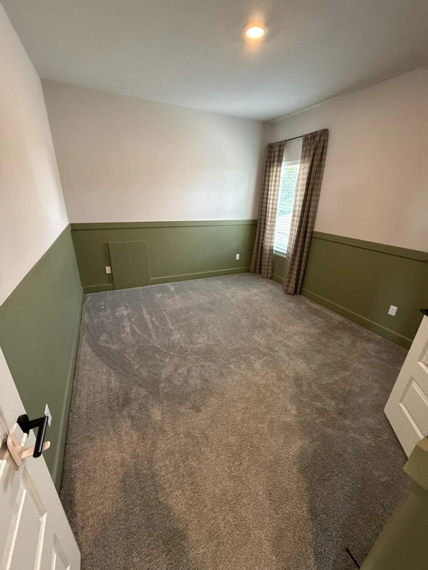 Room enhancement with trim and paint